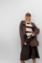 trench corto doppiopetto chamois